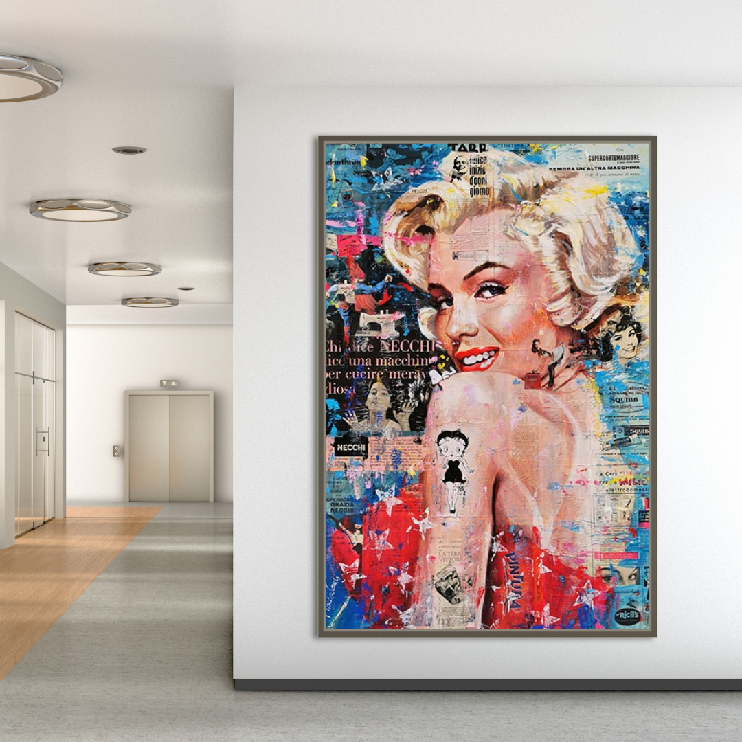 Betty Boop Marilyn Monroe Vintage Poster - Iconic Hollywood Star Tribute Wall Art for Fans & Collectors | Perfect for Home Decor, Office, Bedroom & Gift Ideas