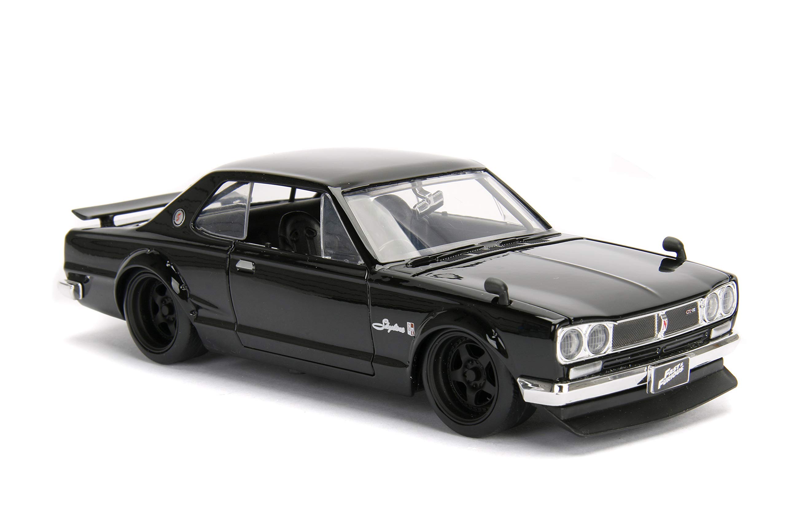 Jada Toys Fast & Furious 1:24 Scale Brian's Nissan Skyline 2000 GT-R Diecast Metal Car Model - Collectible Toy for Kids & Adults (JA99686, Black) - Perfect for Display, Gifts, and Movie Fans