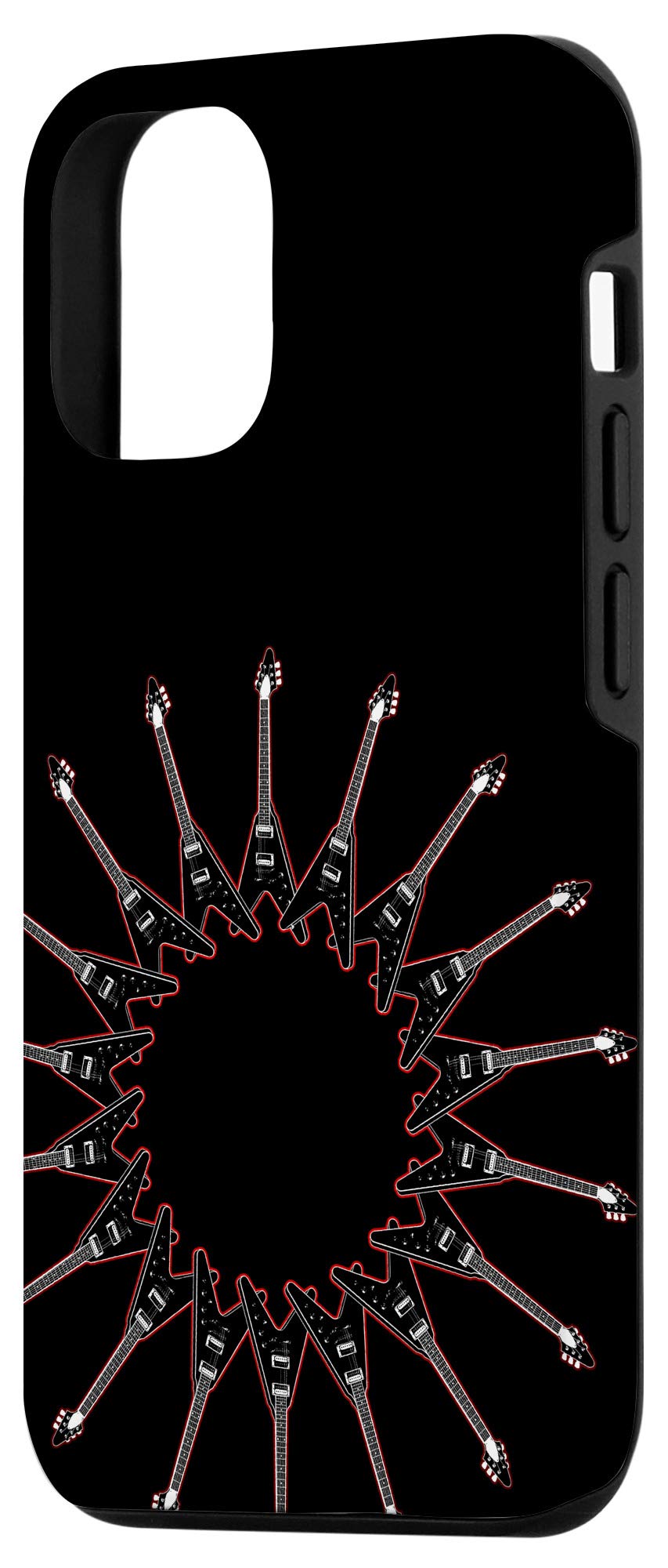 iPhone 12/12 Pro Hard Rock Heavy Metal Guitar Case - Flying V Design for Music Lovers | Perfect for Concerts, Band Performances & Rock Enthusiasts in USA