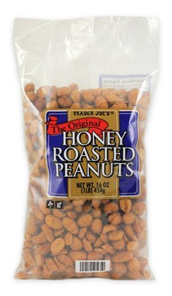 Trader Joe's Original Honey Roasted Peanuts - 1 Pound Bulk Pack (10 Pack) | Crunchy Sweet Snack for Office, Parties & Healthy On-the-Go Treats