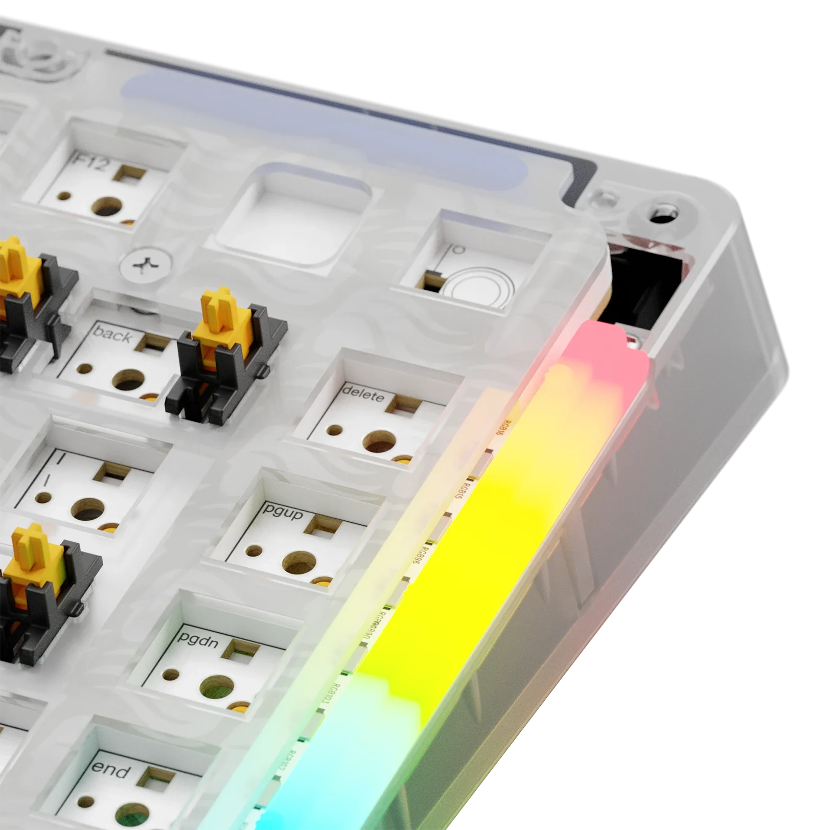 GMMK 3 Bottom Case - Durable Plastic EXO Frost 75% Keyboard Base for Mechanical Keyboards | Perfect for Gaming, Typing & Office Work