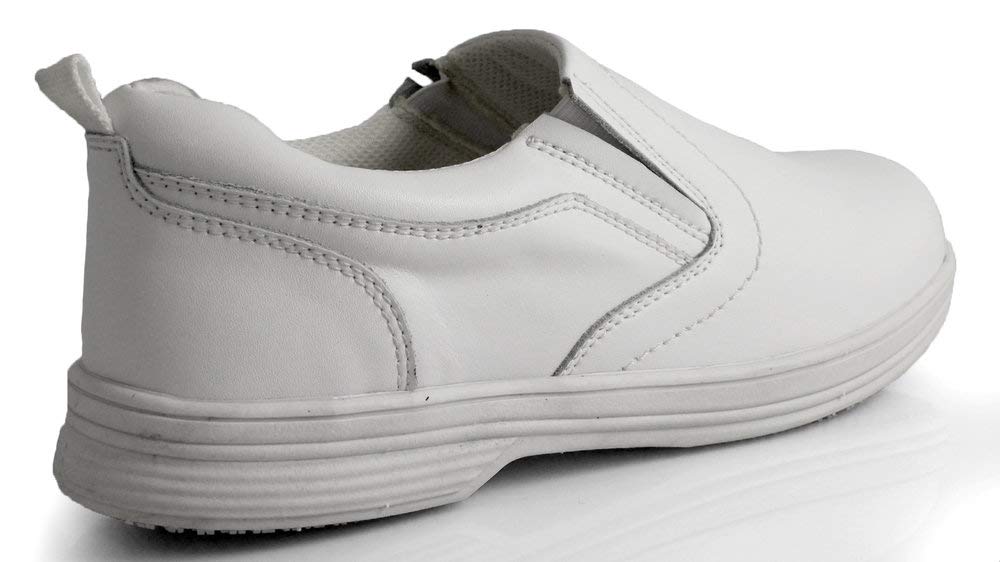 Laforst Men's 8411 Slip Resistant Work Shoes - Waterproof & Stain Resistant Microfiber - Comfortable Non-Slip Shoes for Restaurant, Kitchen & Hospitality Workers