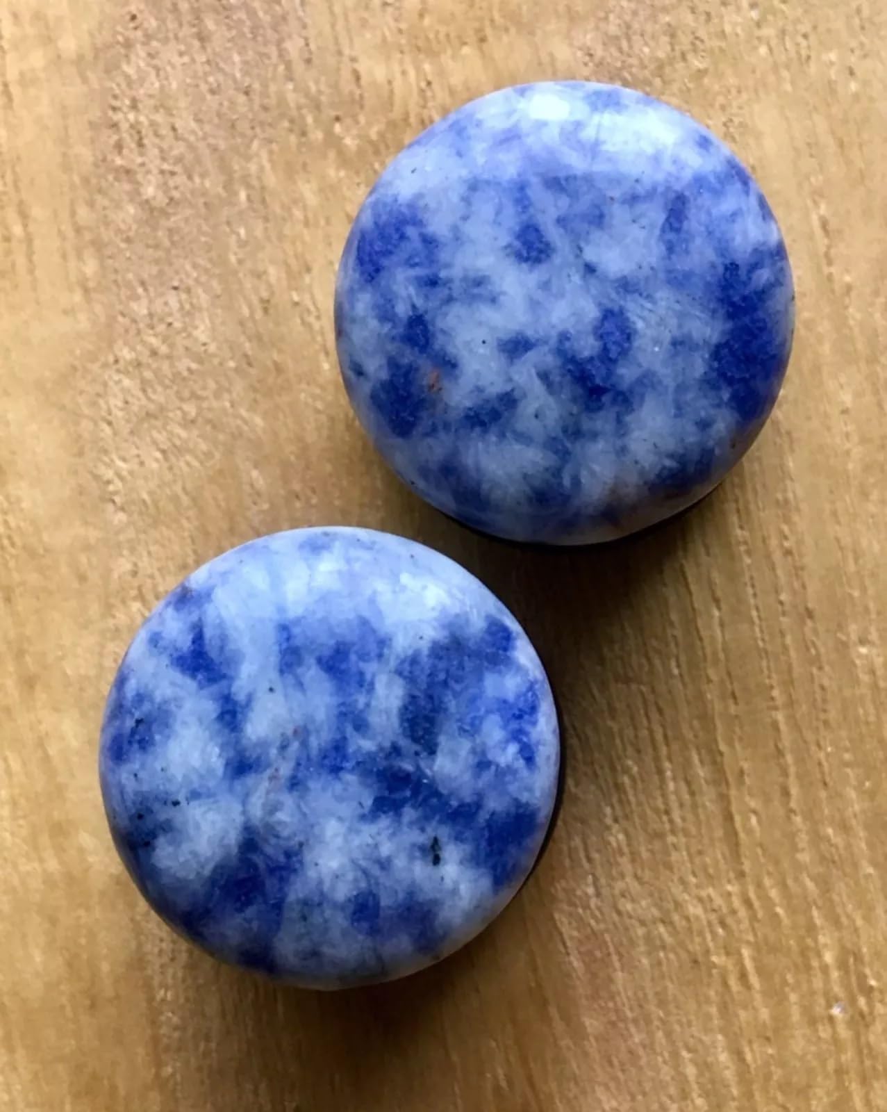 Blue Spot Jasper Stone Plugs - Single Flare Organic Body Jewelry for Ear Stretching - Perfect for Everyday Wear, Yoga & Boho Fashion