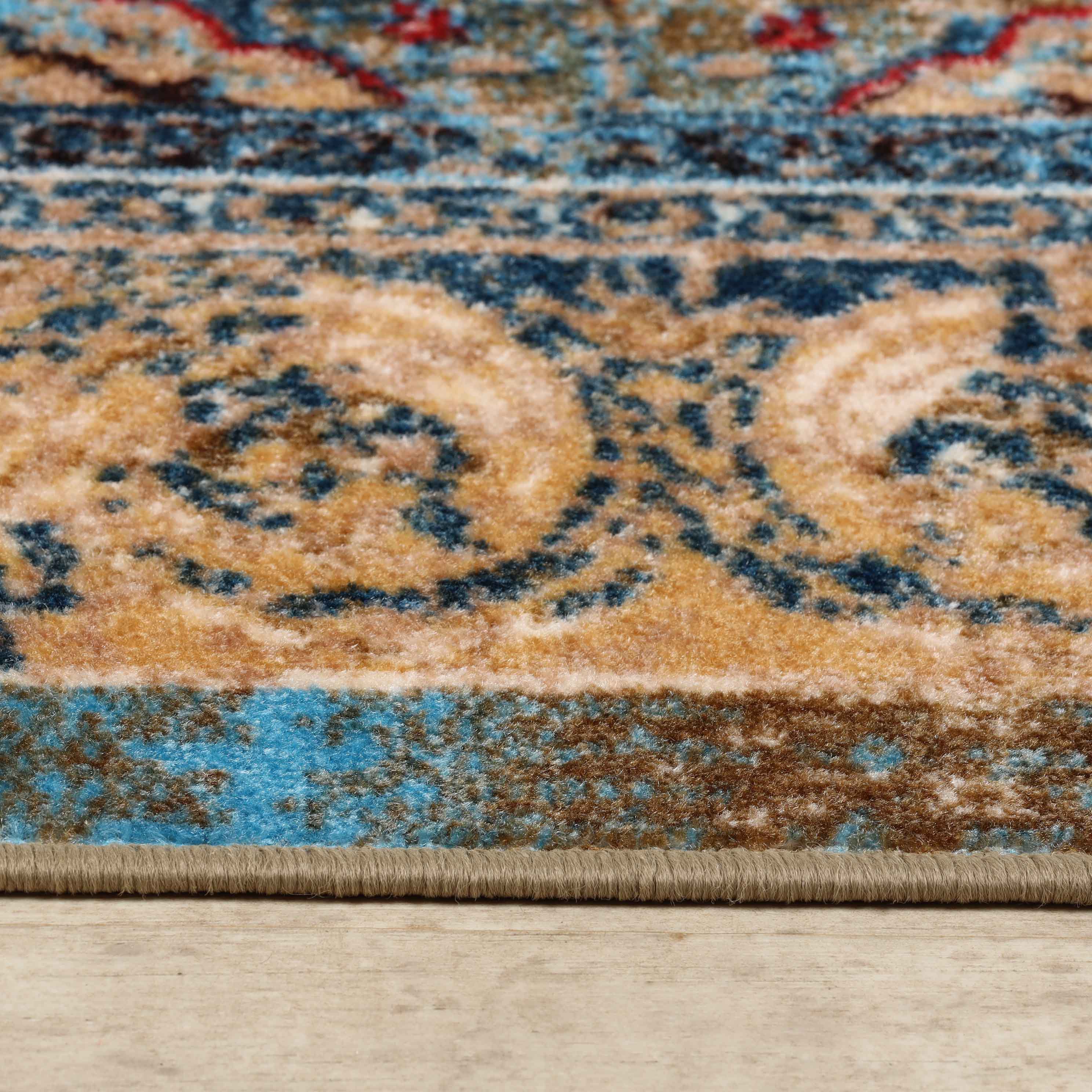Angeles Traditional Washable Large Non-Slip Area Rug or Runner Rug - Perfect for Living Room, Bedroom, Hallway & High Traffic Areas