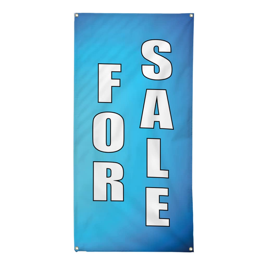 Custom Vertical Vinyl Banners - Multiple Sizes (144x60 Inches) for Business, Outdoor & Industrial Use - Weatherproof Yard Signs with 10 Grommets - Perfect for Store Promotions, Events & Construction Site Signage