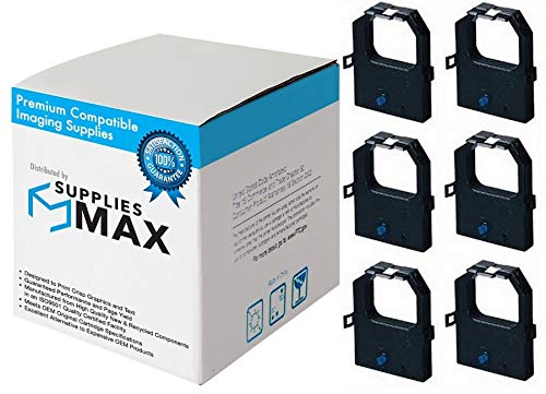 Compatible Replacement for Porelon 11906 Black Printer Ribbons (6 Pack) - Works with Lexmark-International 11A3540 - Ideal for Office Printing, Shipping Labels, and Barcode Applications