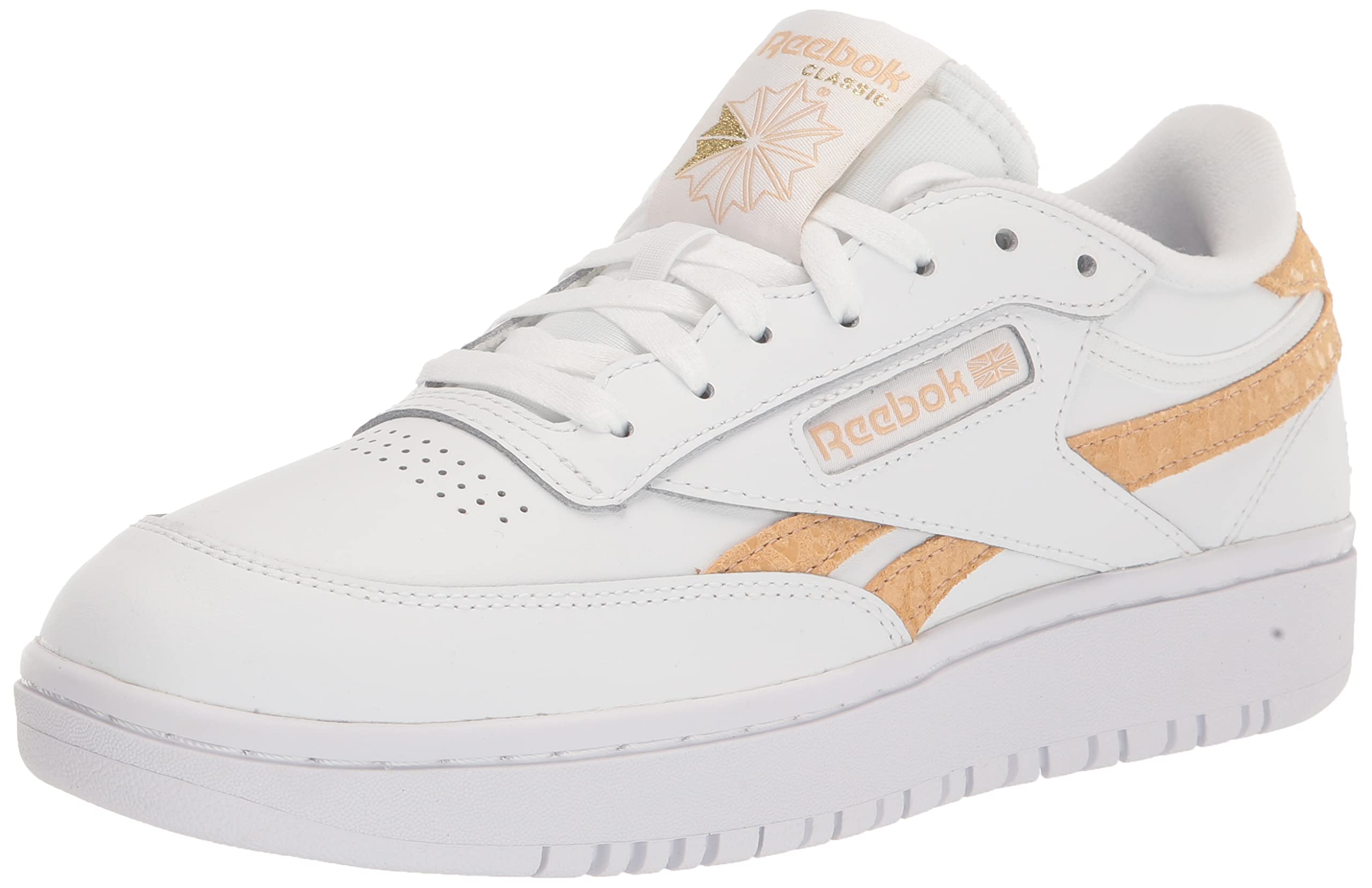 Reebok Women's Club C Double Sneakers - Classic White Leather Tennis Shoes for Women | Casual Wear, Gym, Running & Everyday Comfort
