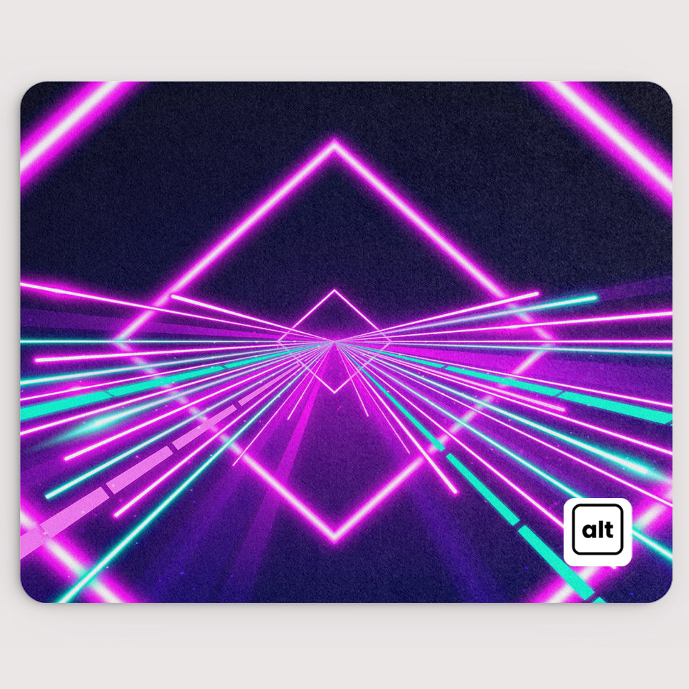 90's Retro Lightwave Mouse Pad - Non-Slip Gaming Mousepad with Smooth Surface for PC, Laptop, Office & Home Use - Perfect for Gamers, Graphic Designers & Computer Work