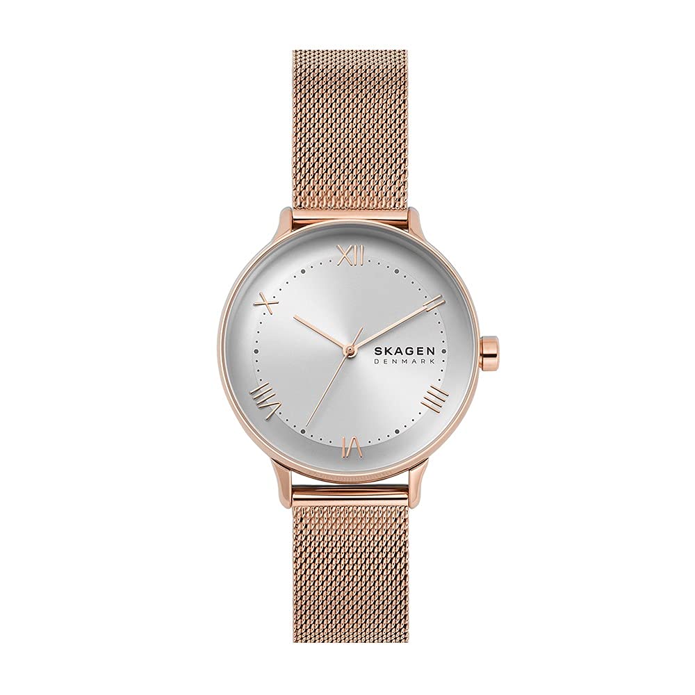 Skagen Nillson Minimalist Three-Hand Watch for Men - Slim Stainless Steel Case & Mesh Bracelet - Perfect for Business, Casual & Everyday Wear