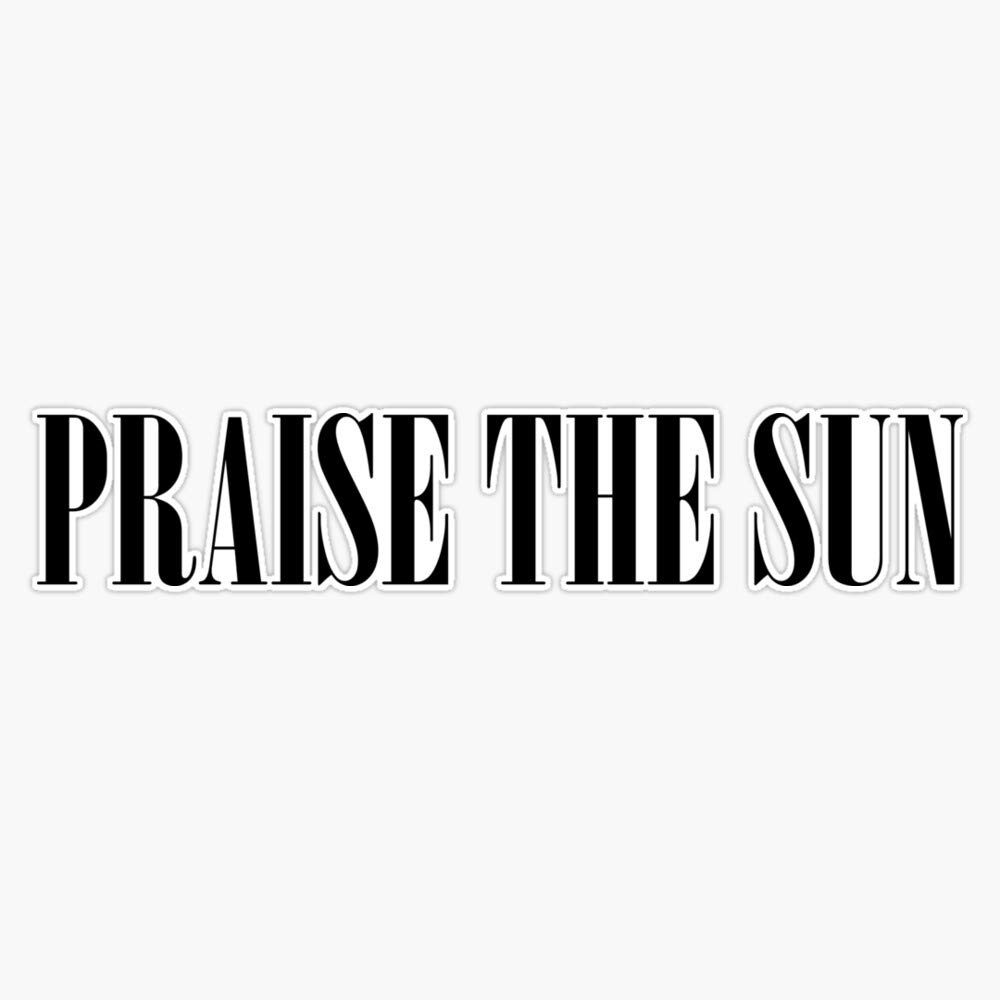 Praise The Sun Yoga Quote Vinyl Sticker - Waterproof Bumper Decal (5 Inch) - Motivational & Inspirational for Yoga Lovers, Car Windows, Laptops & Water Bottles