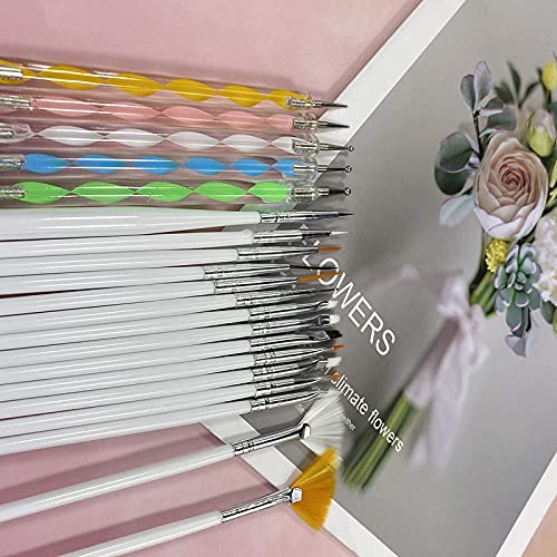 Shidara 20-Piece Nail Art Dotting Tools Set for Professional Nail Design, Dot Painting, and Polish Application | Perfect for Salon, Home Manicure & DIY Nail Art Projects