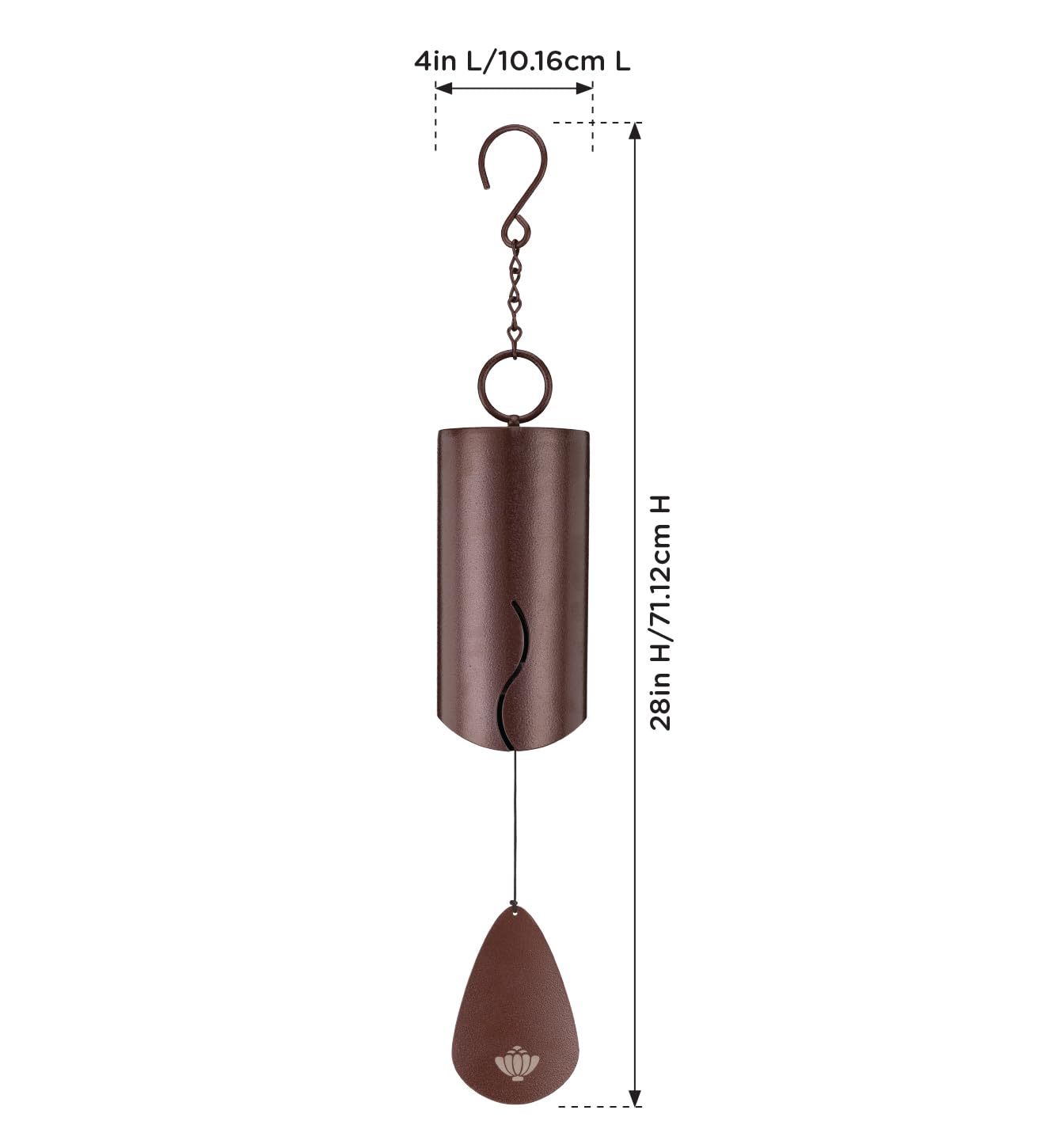 Regal Art & Gift 6-Inch Long Burgundy Wind Chime - Perfect for Garden, Patio, and Outdoor Decor