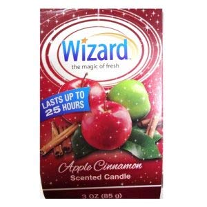 Wizard The Magic Of Fresh Scented Candles - Apple Cinnamon Aroma, Pack of 12 | Perfect for Home Relaxation, Romantic Dinners & Holiday Decor