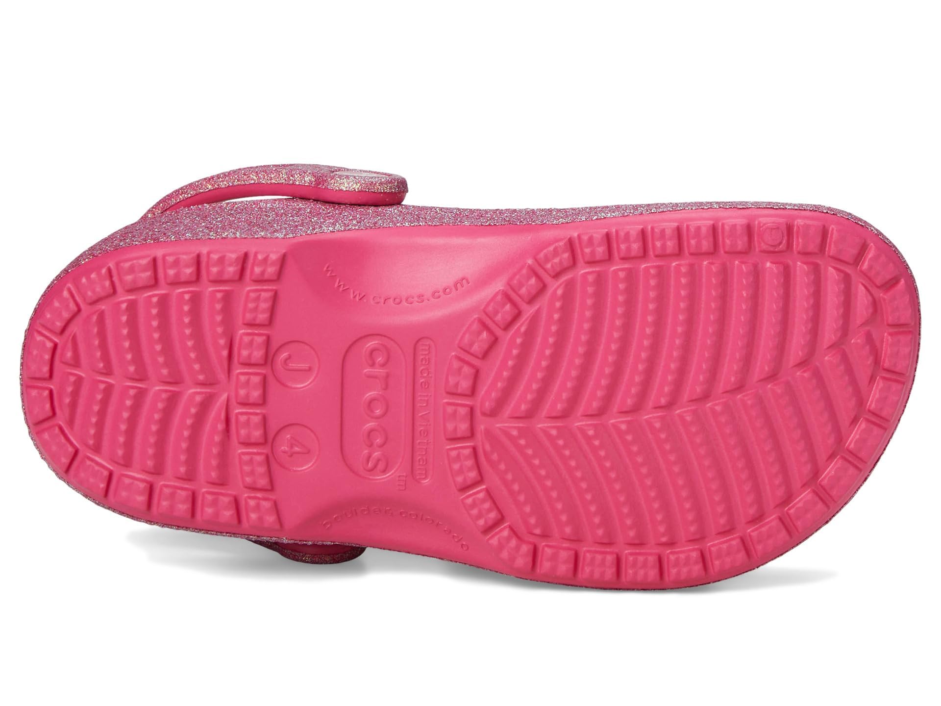 Crocs Kids' Classic Glitter Clog - Lightweight & Comfortable Water Shoes for Girls & Boys, Perfect for Beach, Pool & Outdoor Play