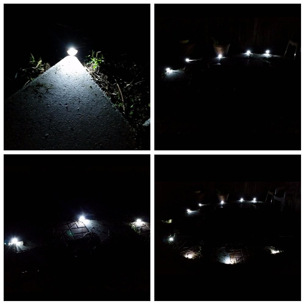 FVTLED D50 Deck Lights - 20 Pack Cold White Bronze Finish - Waterproof Outdoor Lighting for Patio, Garden, and Staircase Safety