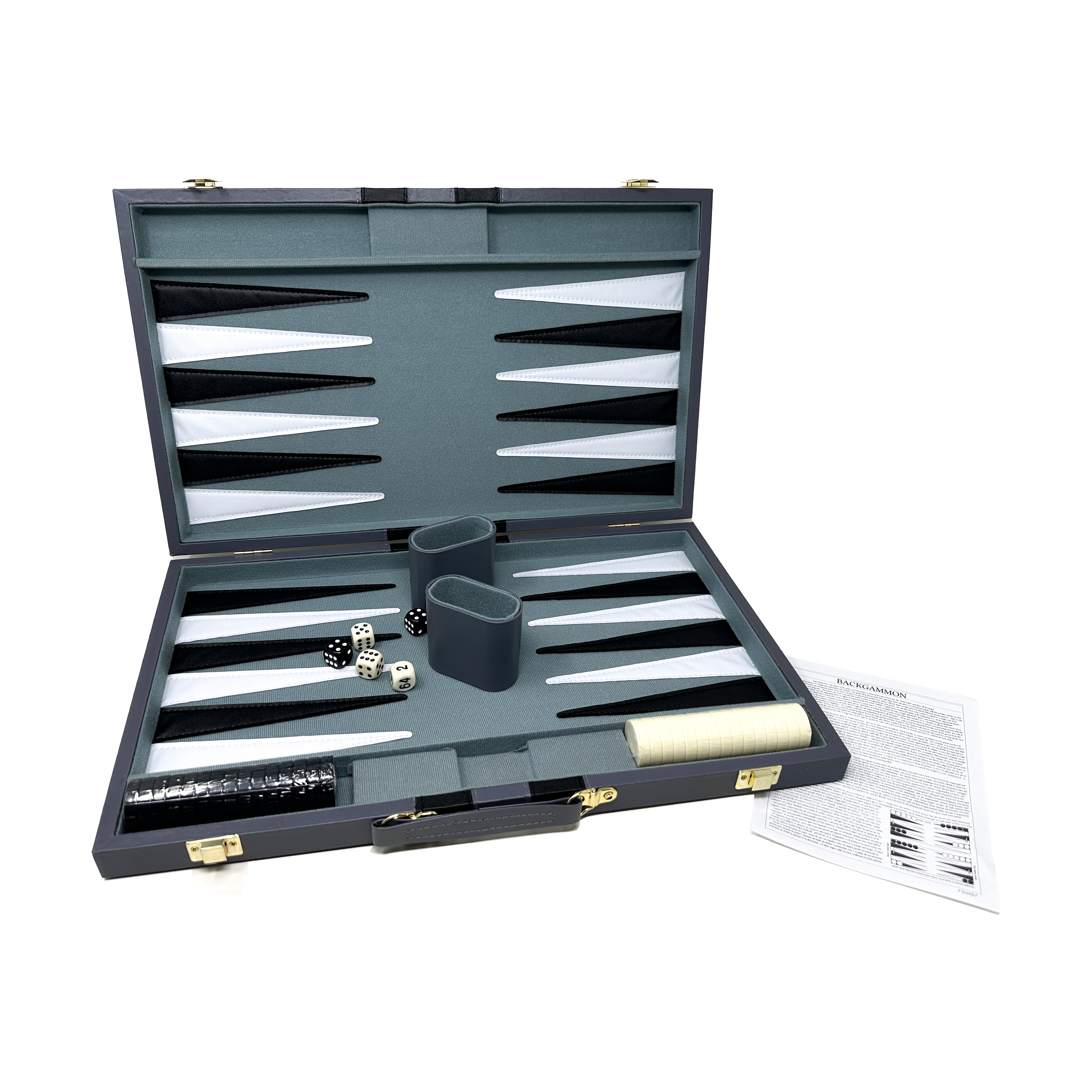 Premium 18-Inch Deluxe Backgammon Set - Classic Wooden Board Game with Carrying Case | Perfect for Family Game Nights, Travel & Home Decor