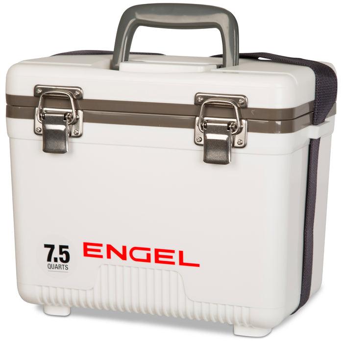 7.5 Quart White Drybox & Cooler for Camping, Picnics, and Outdoor Adventures - Insulated Food Storage Container