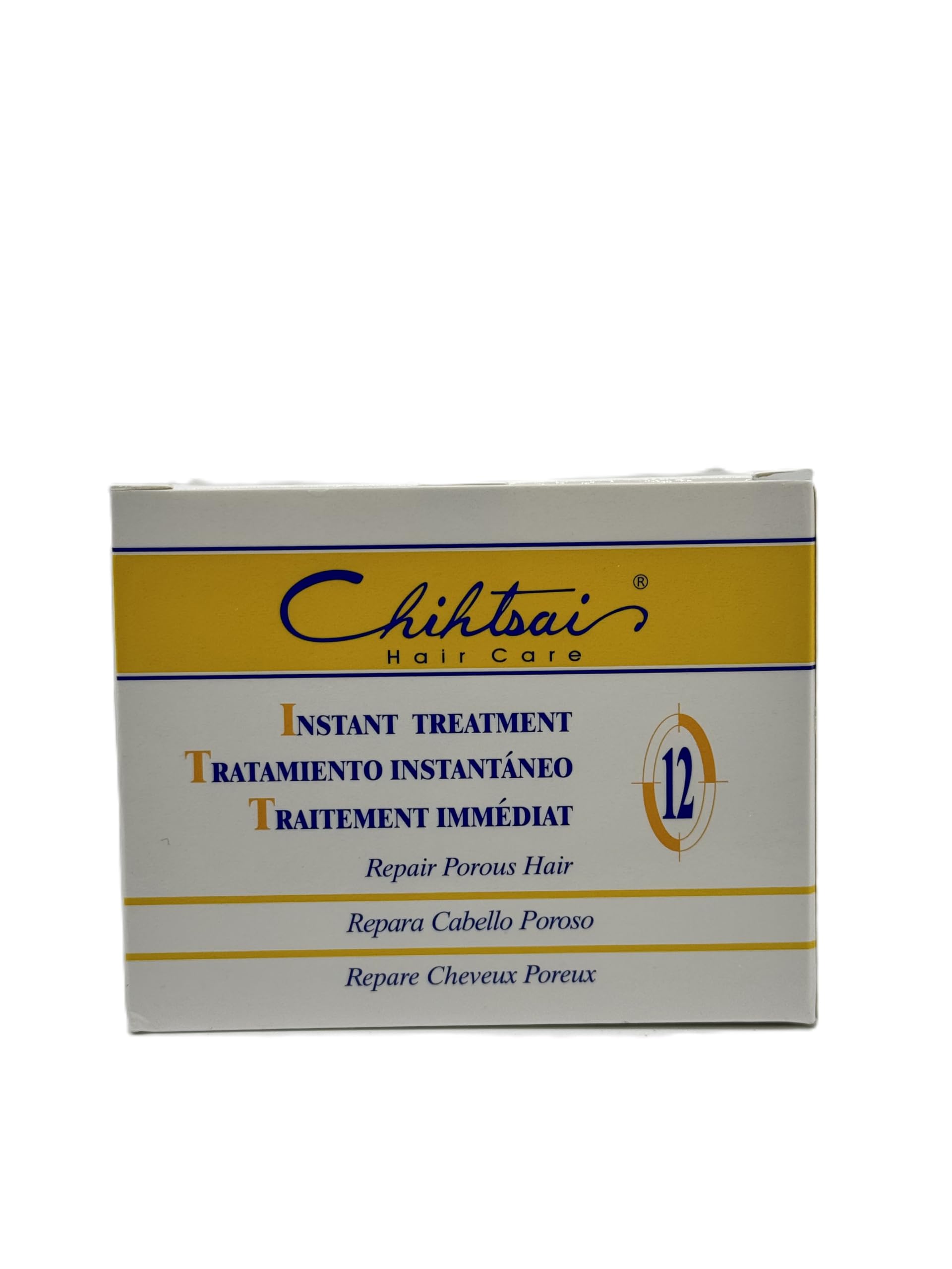 Chihtsai No. 12 INSTANT Hair Repair Treatment - Porous Hair Conditioner with Silk Protein & Vitamin E (5.1 oz/150ml) - Includes Sleek Steel Pin Tail Comb - Perfect for Damaged, Dry & Frizzy Hair - Salon-Quality Results at Home