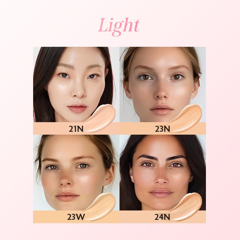 Milktouch Cushion Foundation SPF 30 - 24H Flawless Matte Finish, Hydrating Korean BB Cream with Skincare Benefits, No Oxidation & Non-Creasing - Natural Beige (21N) | Perfect for Daily Wear, Date Night & Valentine's Day Gifts