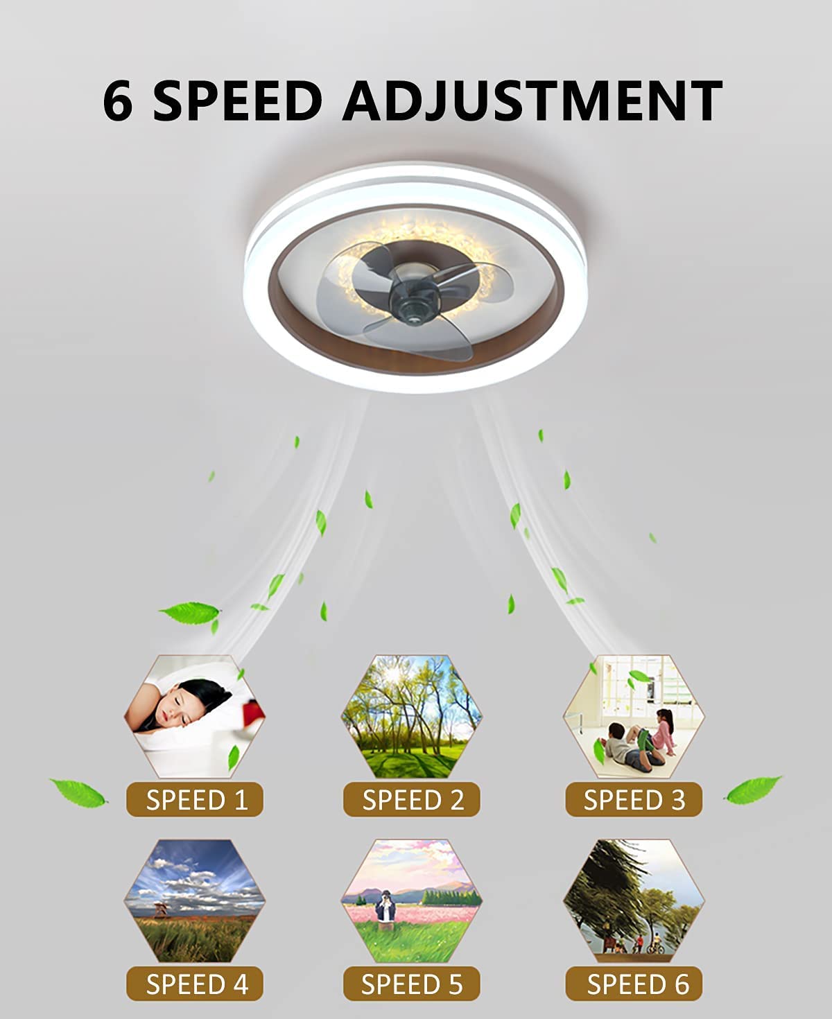 Silent Reversible DC Motor Ceiling Fan with Light - 80W Dimmable LED, Remote Control, 3 Speed & Timer - Perfect for Bedroom, Kids Room, Living Room & Home Office