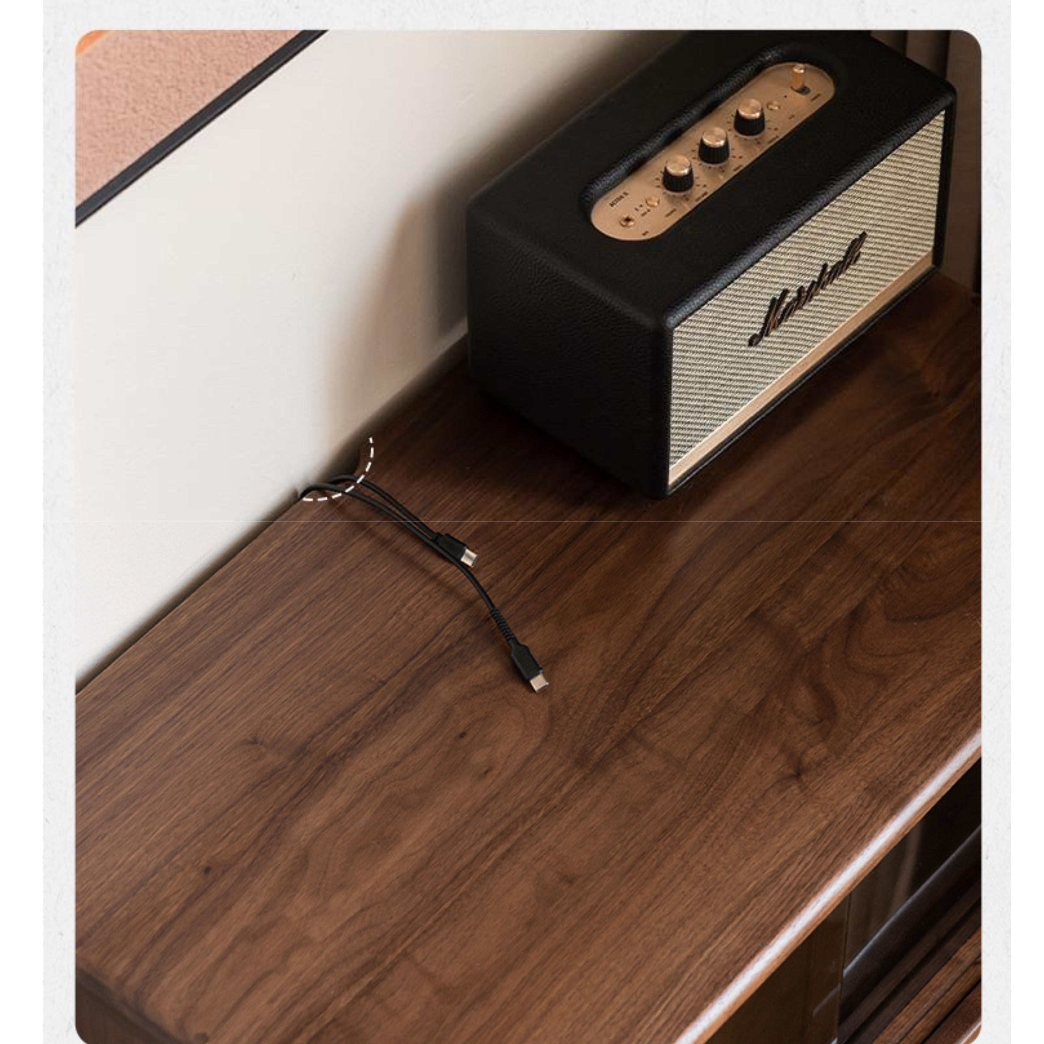 Vintage Black Walnut Solid Wood Antique Locker Retro Side Cabinet - Rustic Storage for Bedroom, Living Room & Entryway