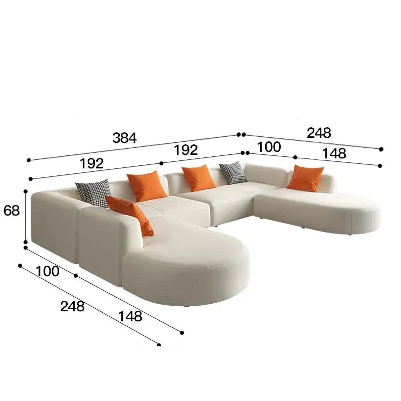 Modern Corner Sectional Floor Sofa - Comfortable Lazy Sofa for Small Spaces, Living Room, Bedroom & Lounge - Soft & Stylish Design for Relaxing & Movie Nights