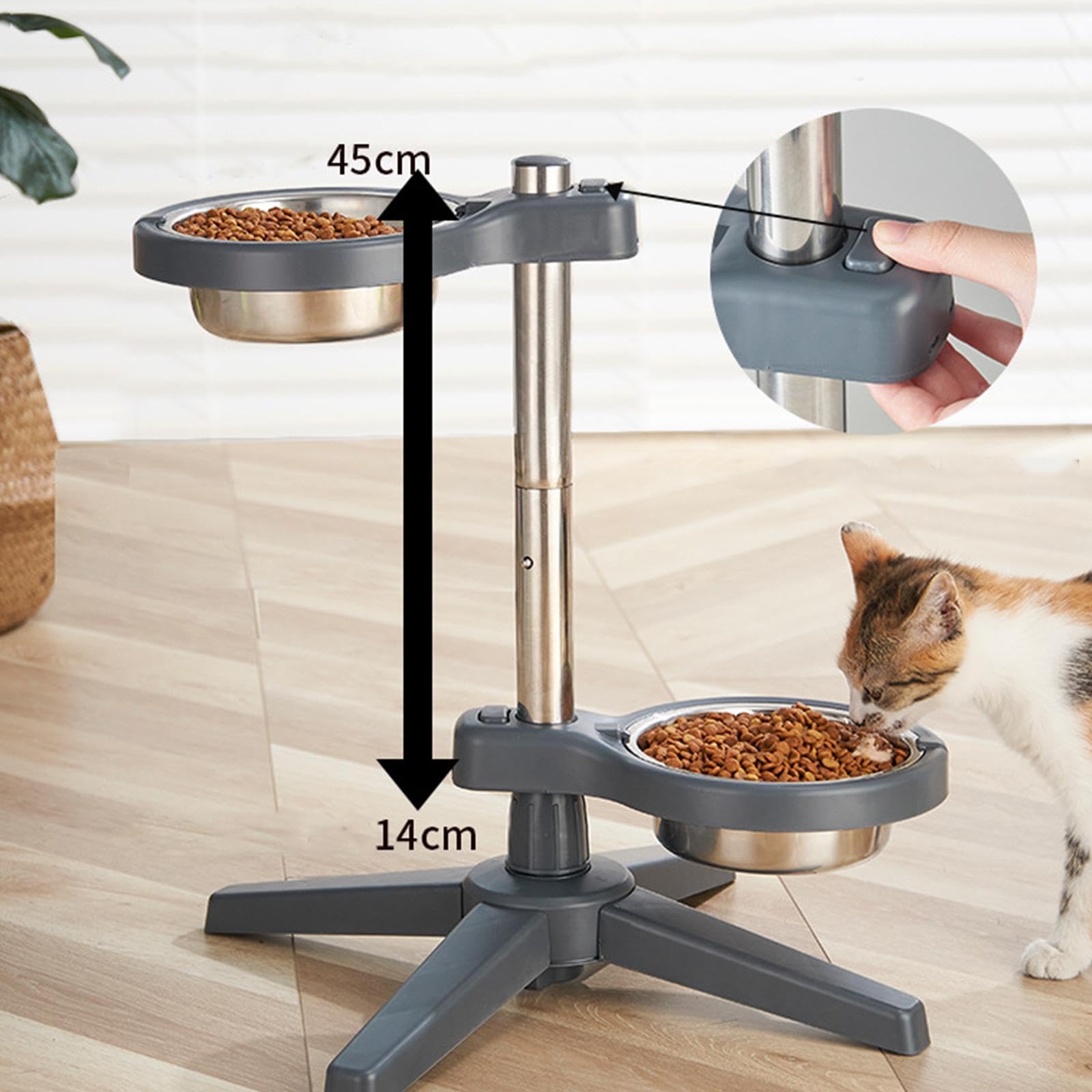 Raised Dog Water & Food Bowl - 16cm Easy Clean Pet Dish for Guinea Pig, Chinchilla, Cat | Durable Elevated Feeder for Small Pets | Perfect for Home, Travel & Outdoor Use