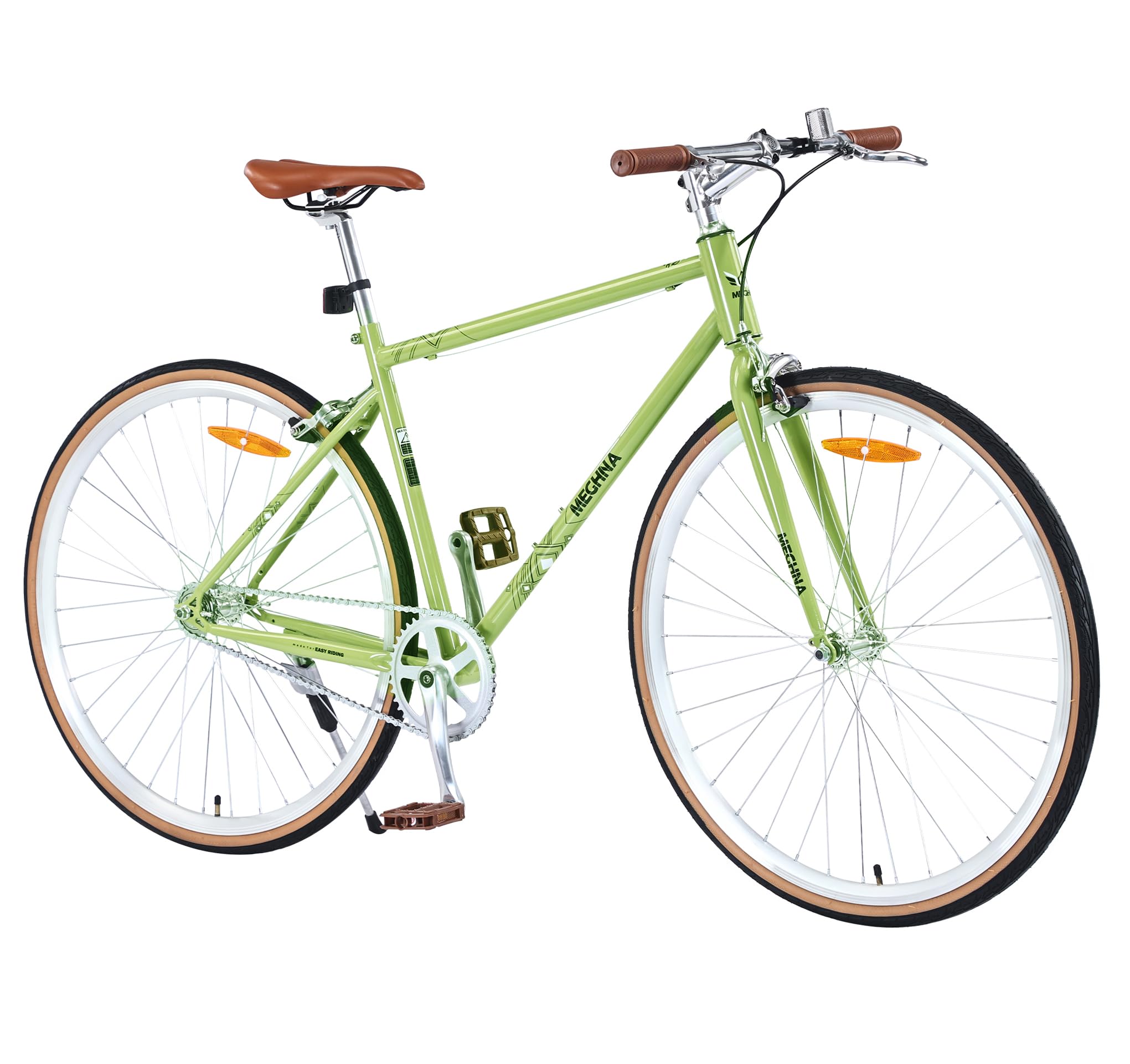 Fixed Gear Single Speed Road Bike 700C 28 Inch - Lightweight Urban Commuter Bicycle for Men & Women - Perfect for Teens & Adults - Double Rim Brakes - 4 Color Options - Ideal for City Riding, Fitness & Daily Commuting