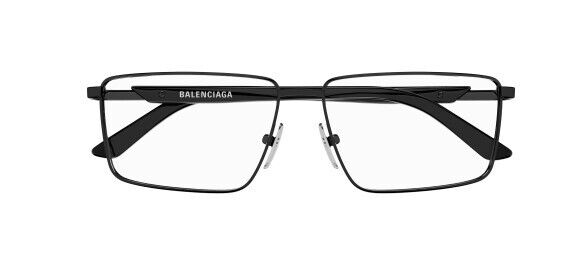 Balenciaga BB0247O 003 Grey Black Rectangular Men's Eyeglasses - Stylish Designer Frames for Men | Perfect for Work, Driving & Fashion Accessories