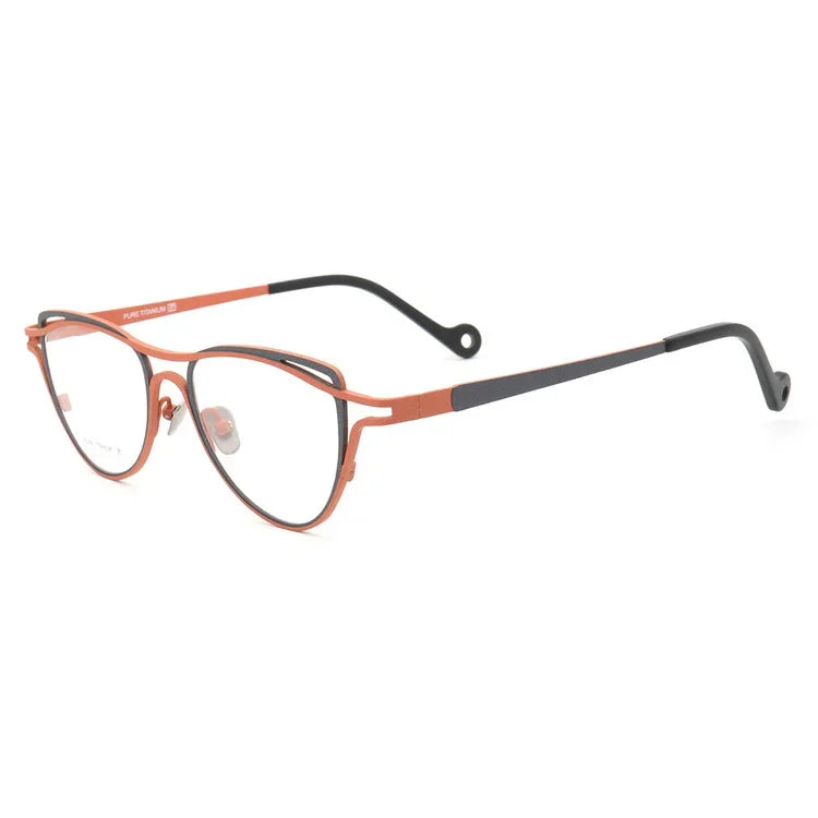 Stylish Aror Women's Full Rim Oval Cat Eye Eyeglasses - Lightweight Titanium Frame for Fashion & Comfort | Perfect for Work, Reading & Everyday Wear