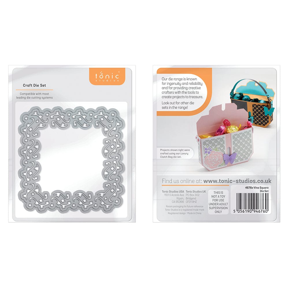 Vine Square Die Set 4676E - Scrapbooking, Card Making & DIY Craft Supplies for Paper Crafts & Home Decor Projects