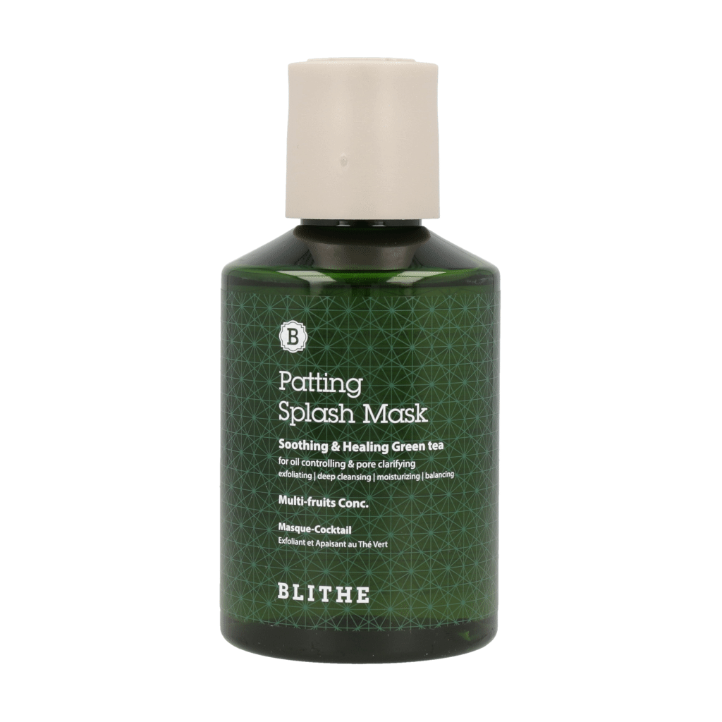 BLITHE Green Tea Patting Splash Mask 150ml - Soothing & Healing Facial Treatment for Dry Skin - Perfect for Morning Skincare Routine & Post-Workout Refresh