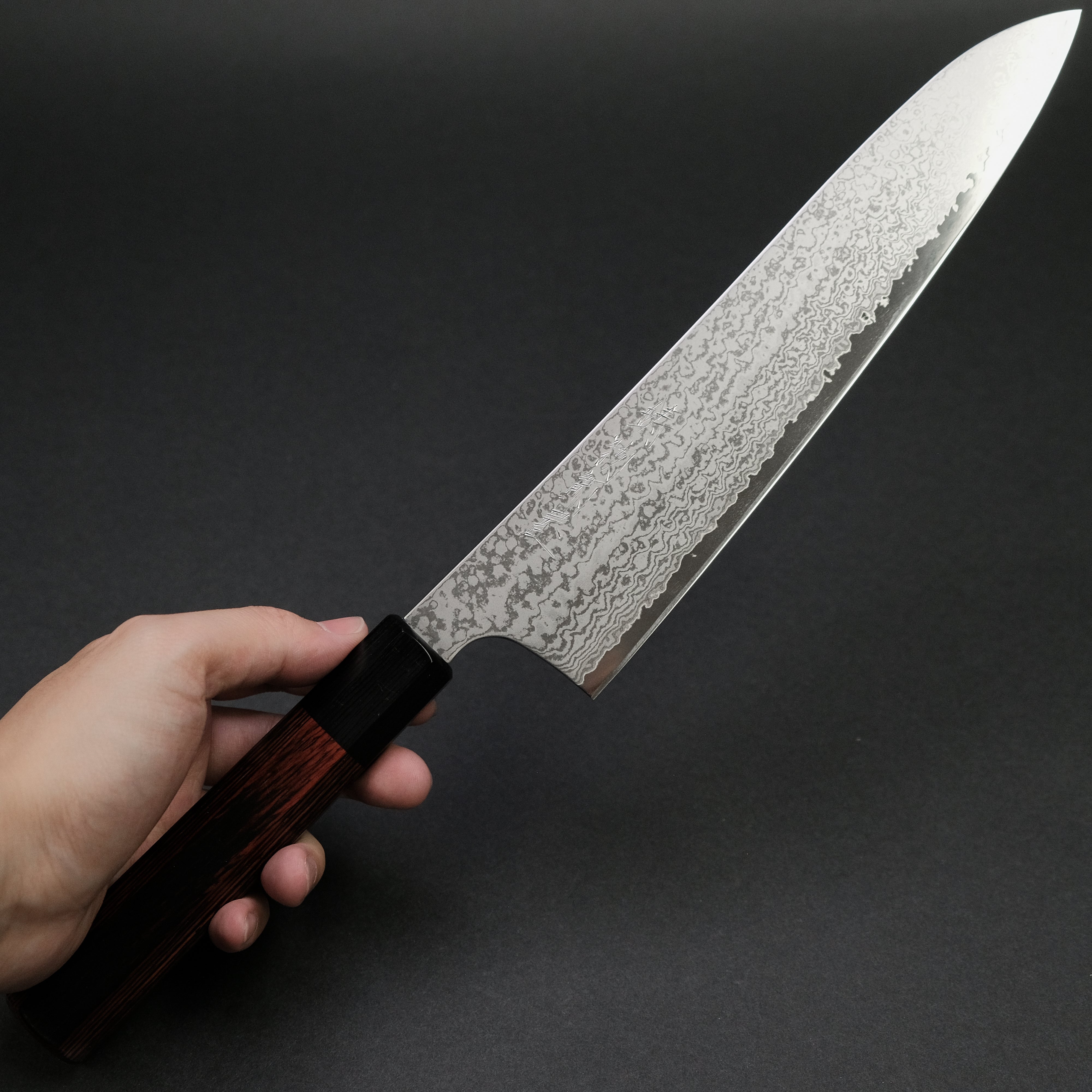 Hitohira Imojiya TH Damascus Gyuto 240mm Japanese Chef Knife with Pakkawood Red Handle - Premium Kitchen Knife for Professional Chefs & Home Cooking, Sushi, Meat Cutting