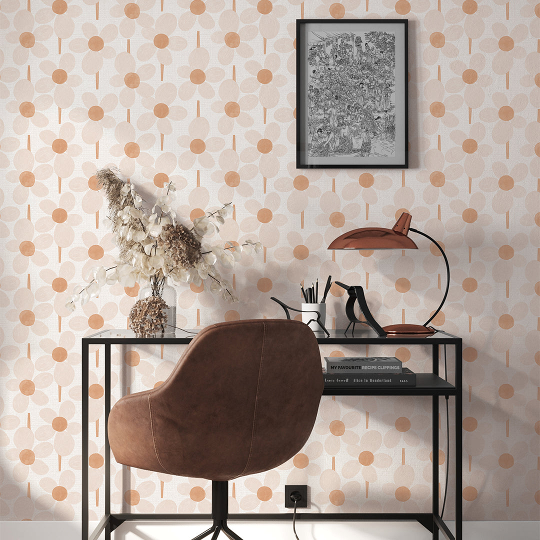 Novogratz Flower Power Peel and Stick Wallpaper - Self-Adhesive Removable Wallpaper for Bedroom, Living Room, Nursery & Home Decor - Easy DIY Wall Covering
