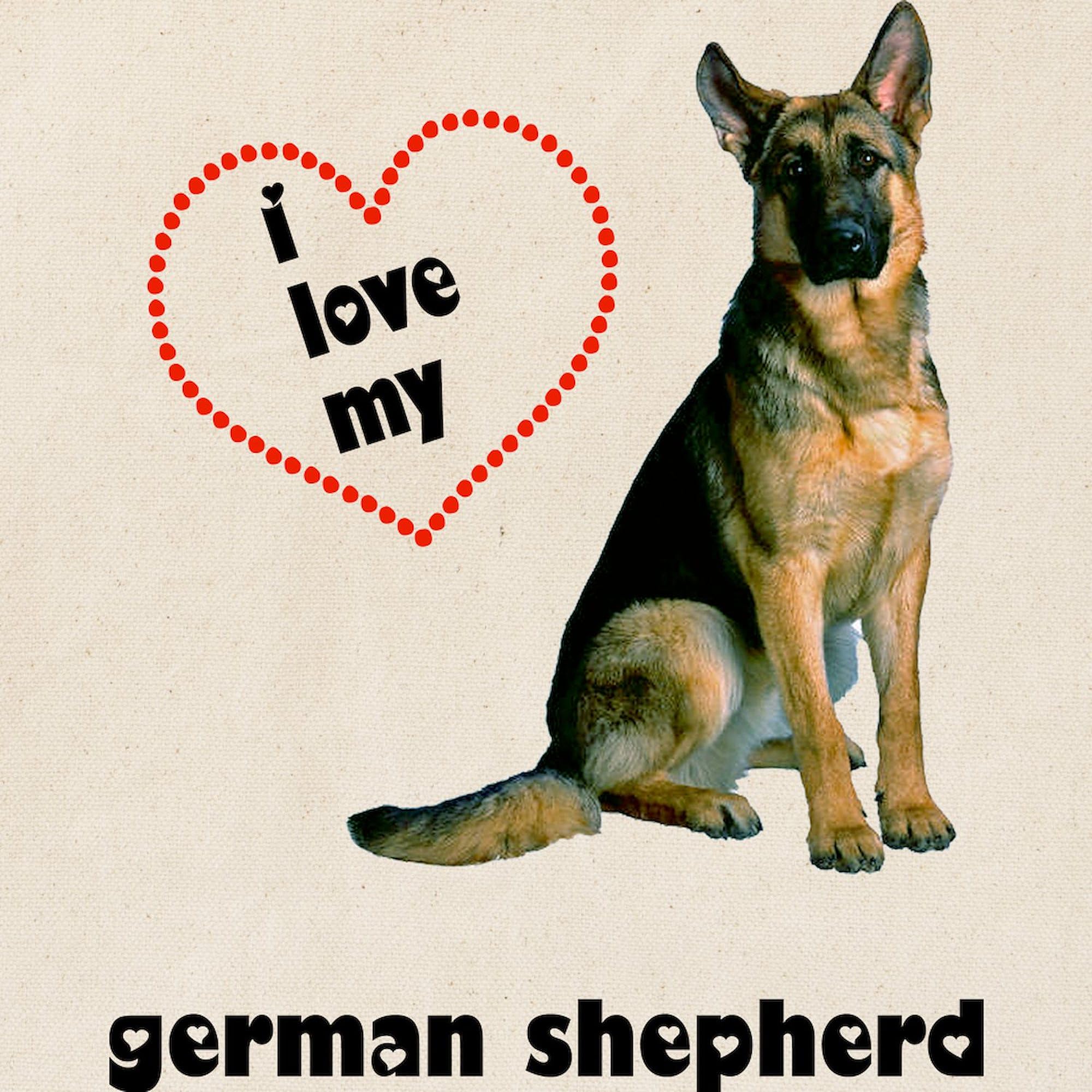 German Shepherd Lover Tote Bag - Natural Canvas Reusable Shopping Bag for Dog Owners | Eco-Friendly Grocery Tote for Pet Lovers, Dog Park Trips & Daily Errands