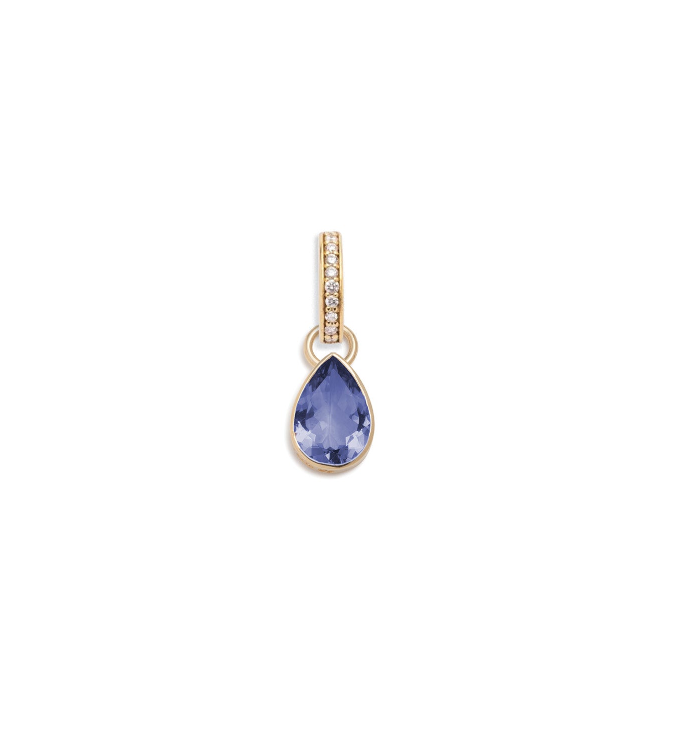 0.85ct Tanzanite Pear Pendant Necklace with Annex Link - Forever & Always Love Jewelry for Anniversary, Wedding & Romantic Gifts