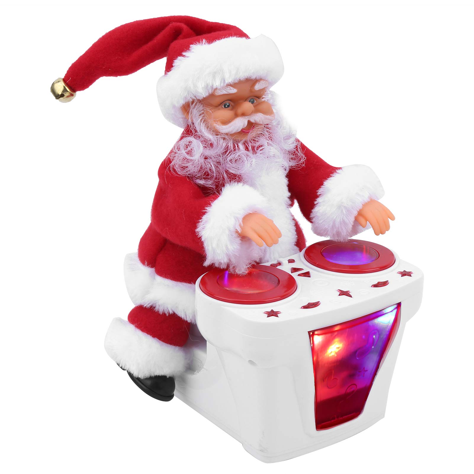 Yencoly Electric Music Santa Claus Toy - Interactive Christmas Decoration for Kids, Plays Festive Music (White) - Perfect for Holiday Parties, Home Decor & Gift Giving