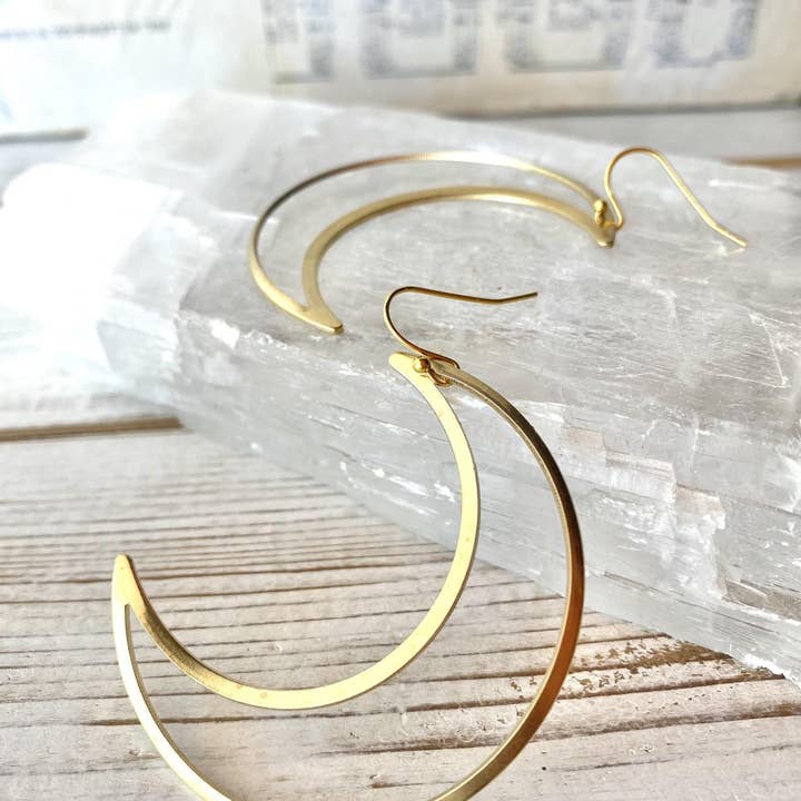 Extra Large Crescent Moon Earrings - Boho Celestial Star Dangle Earrings for Women | Perfect for Festival, Party & Everyday Boho Chic Style