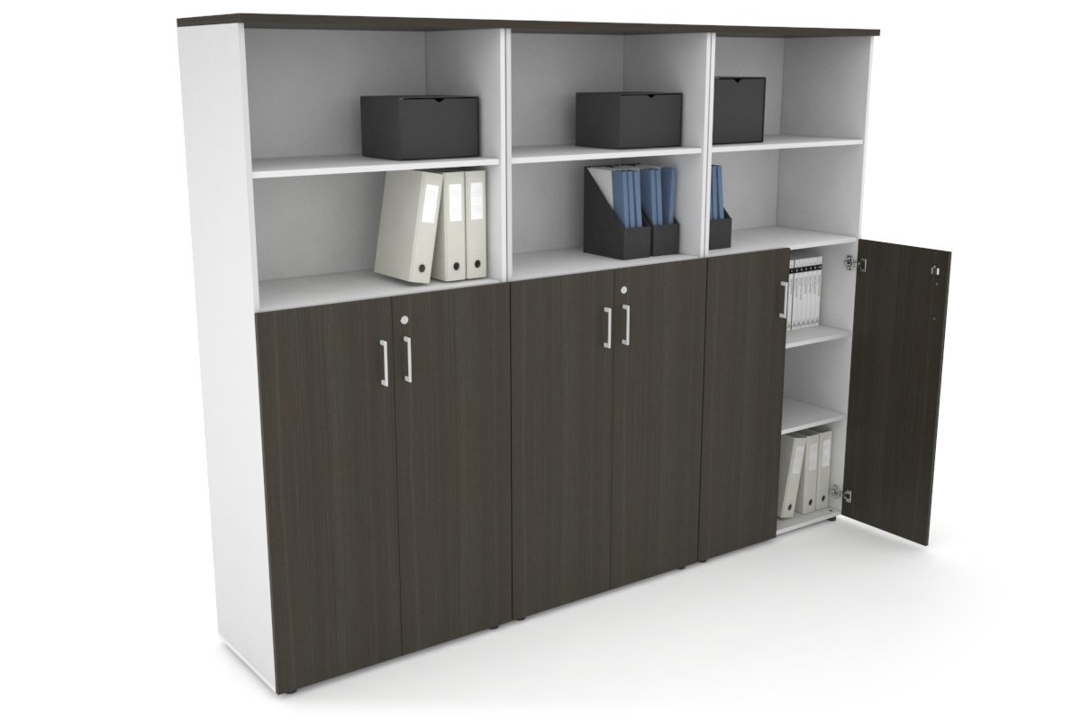 Large Storage Cabinet with Medium Doors - 2400W x 1870H x 450D Dimensions - Perfect for Uniform Organization in Offices, Schools, and Retail Stores