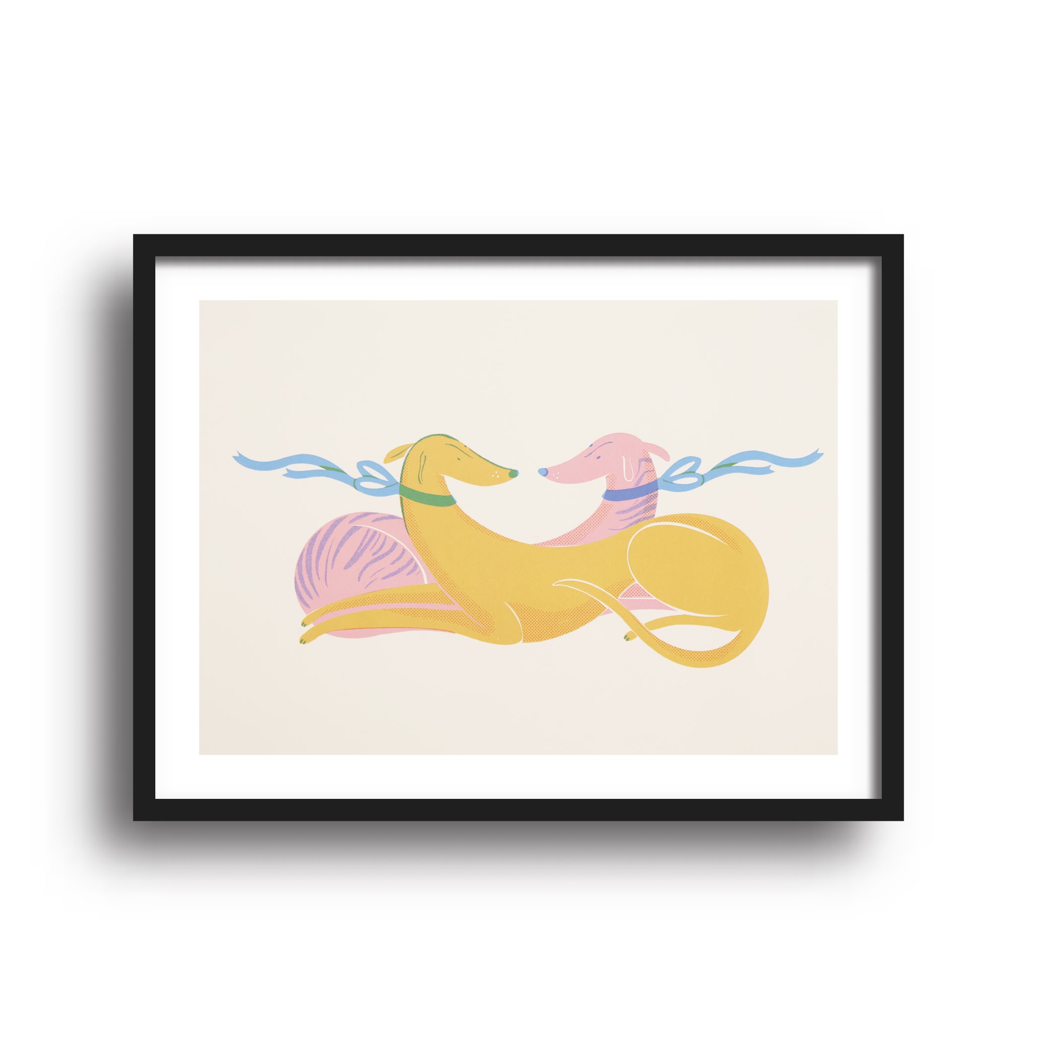 Bryony Moss Love Hounds A4 Print - Dog Lover Wall Art, Home Decor for Pet Owners | Perfect for Living Room, Bedroom & Office
