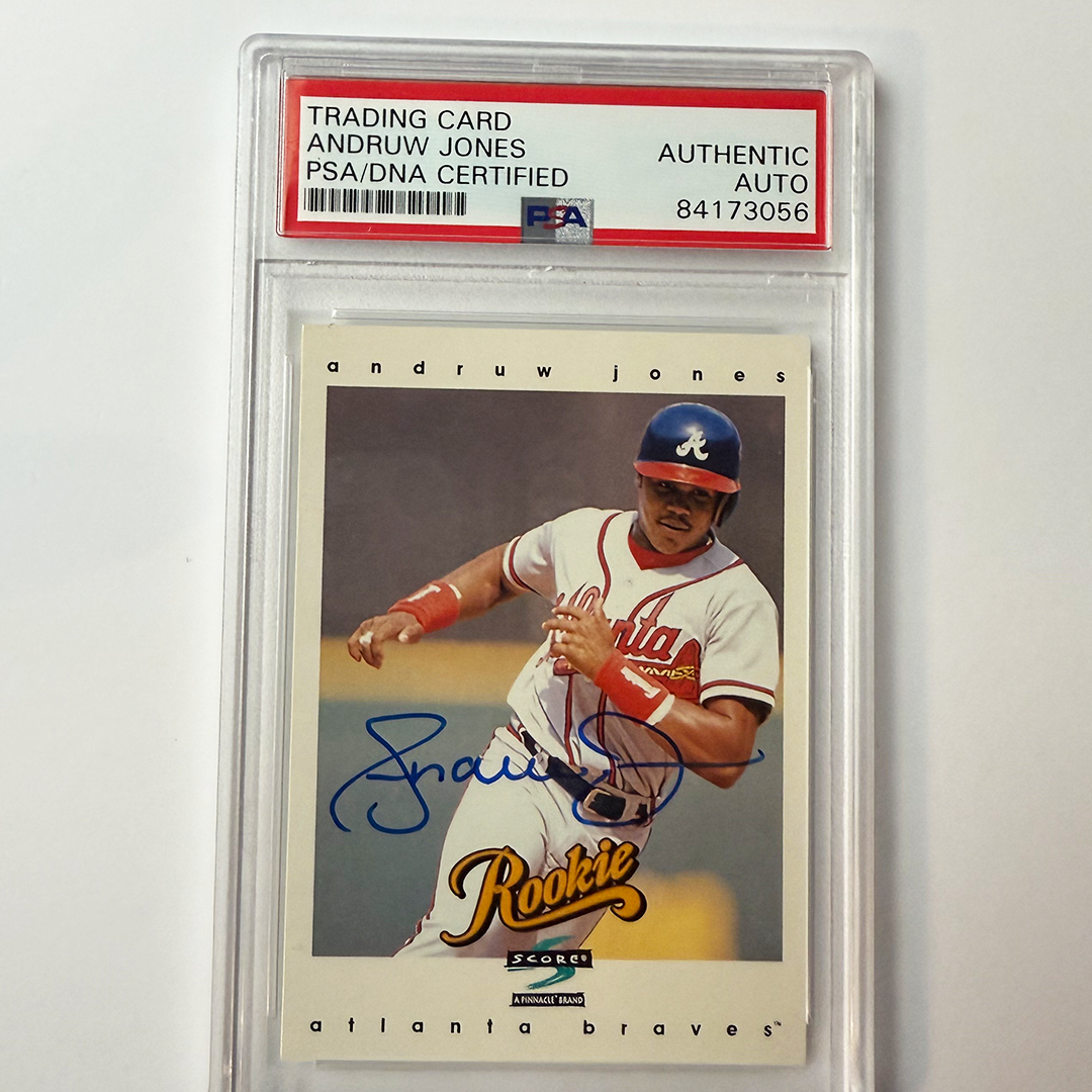 Andruw Jones Autographed 1996 Score Rookie Card #310 - PSA Certified Authentic Baseball Memorabilia for Collectors & Sports Fans