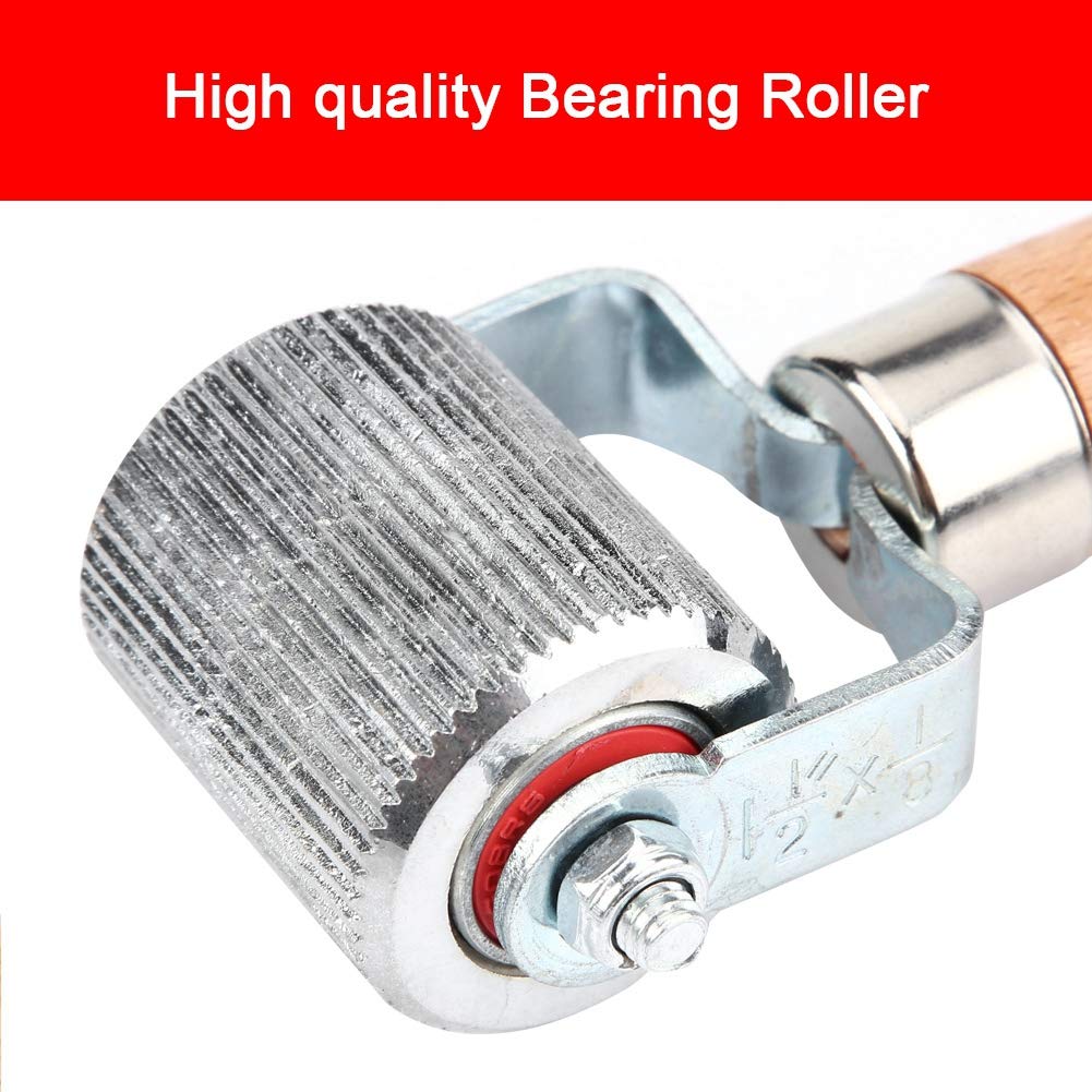 Aramox Heavy Duty Tire Repair Tool with Wood Handle & Ball Bearing Roller - Professional Puncture Repair Kit for Cars, Trucks, Motorcycles (Large Size) - Ideal for Emergency Roadside Repairs & Garage Use