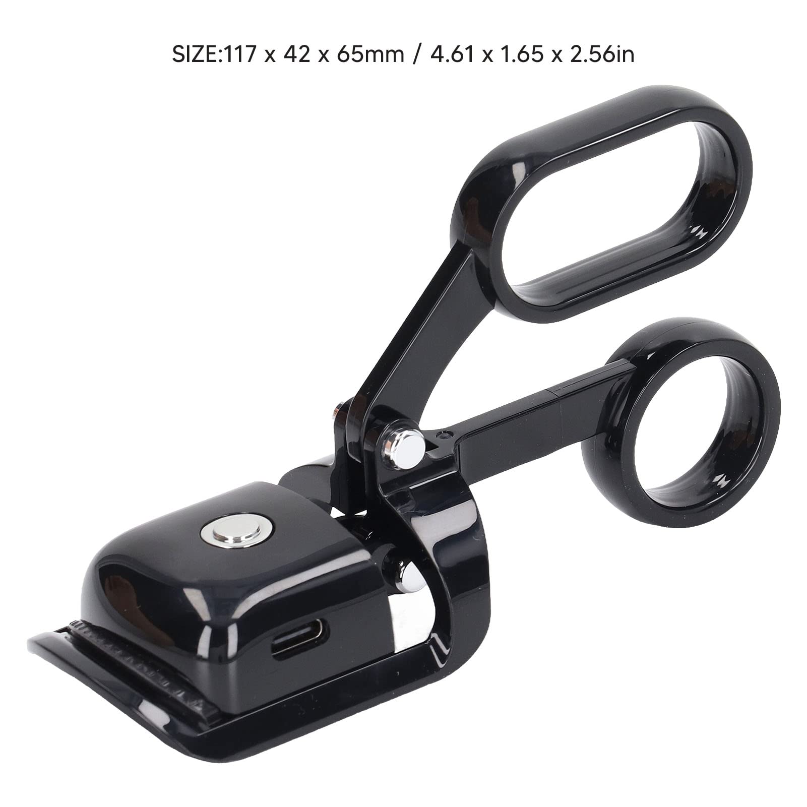 Heated Eyelash Curler with 3 Adjustable Temperature Settings - USB-C Rechargeable, Ergonomic Arc Design for Long-Lasting Curls - Perfect for Home Makeup & Travel (Black) | Salon-Quality Lash Lift at Home
