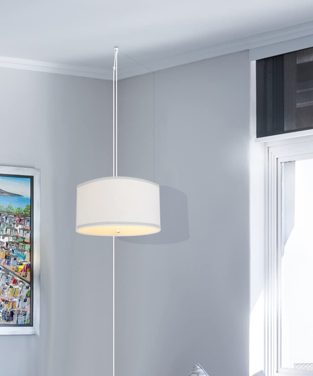 2-Light Plug-in Swag Pendant with Diffuser - 18