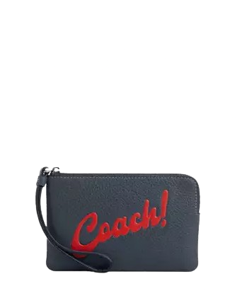 Coach Corner Zip Wristlet with Signature C Logo - Stylish Crossbody Wallet for Women | Perfect for Everyday Use, Travel & Night Out