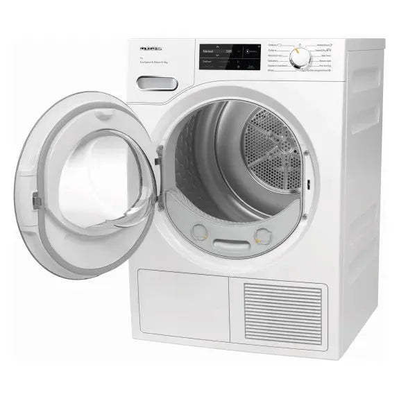 Miele 9kg Heat Pump Tumble Dryer - White (TWL780WP) | Energy Efficient & Quiet Laundry Appliance for Home & Apartment Use