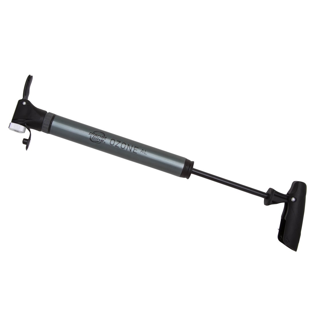 Planet Bike Ozone AL Mini Bike Pump - Compact Aluminum Bicycle Tire Inflator for Road & Mountain Bikes - Perfect for Emergency Repairs & On-the-Go Cycling Adventures (Silver)