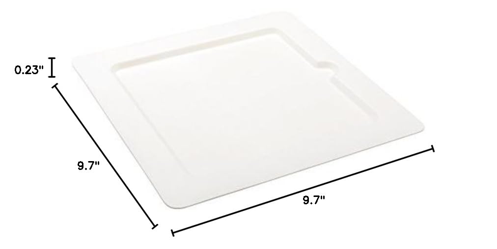 Eco-Friendly 9.7 Inch Disposable Dinner Plates - 100 Pack Heavy-Duty Bagasse Plates Made from Natural Sugarcane Fibers | Sturdy & Modern White Restaurantware for Parties, Catering & Outdoor Events
