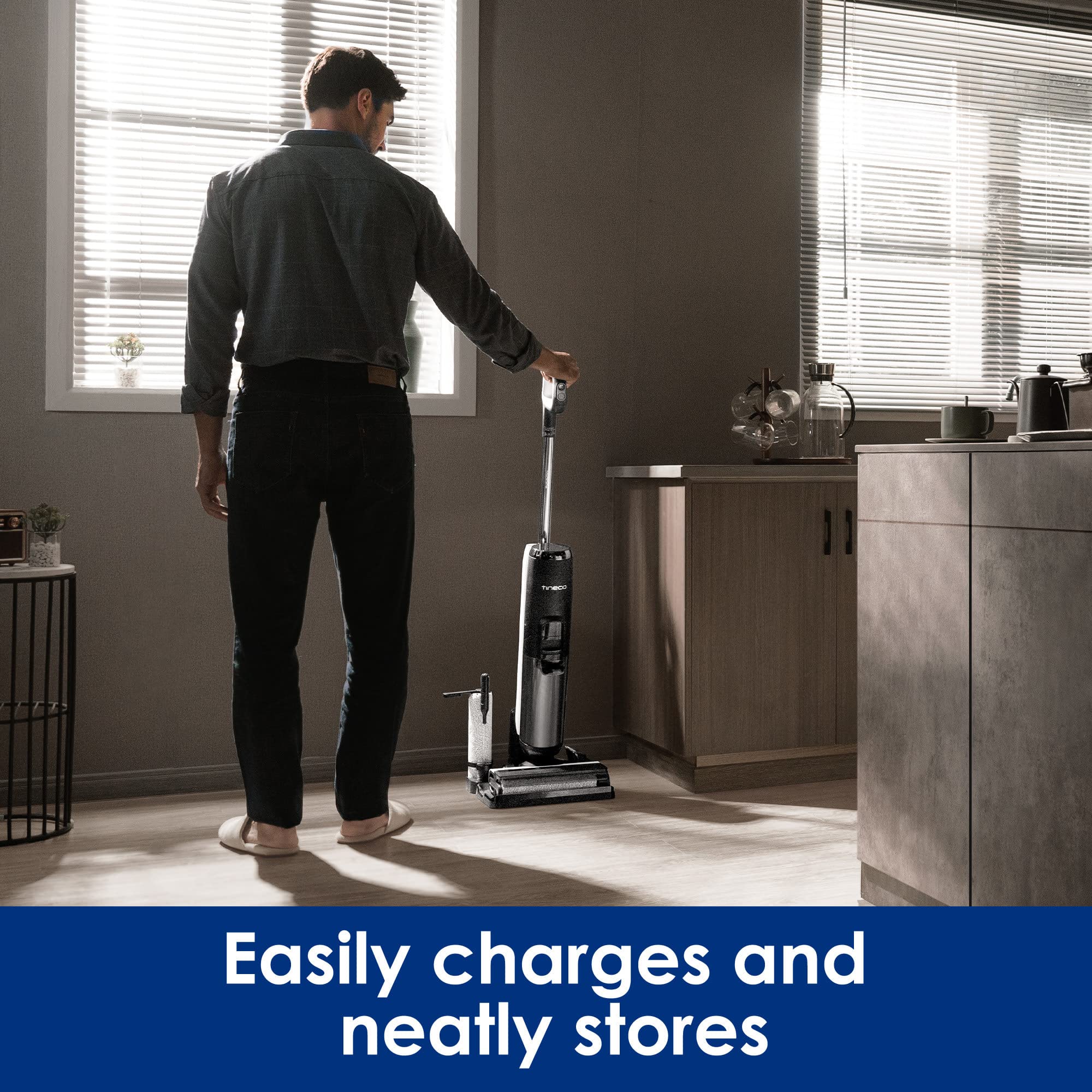 Tineco Floor ONE S5 PRO 2 Cordless Wet Dry Vacuum Cleaner - Smart Hardwood Floor Cleaning Machine for Sticky Messes & Pet Hair - LCD Display, APP Control, Voice Guide with Ultra Mode - Perfect for Home, Kitchen, and Pet Owners