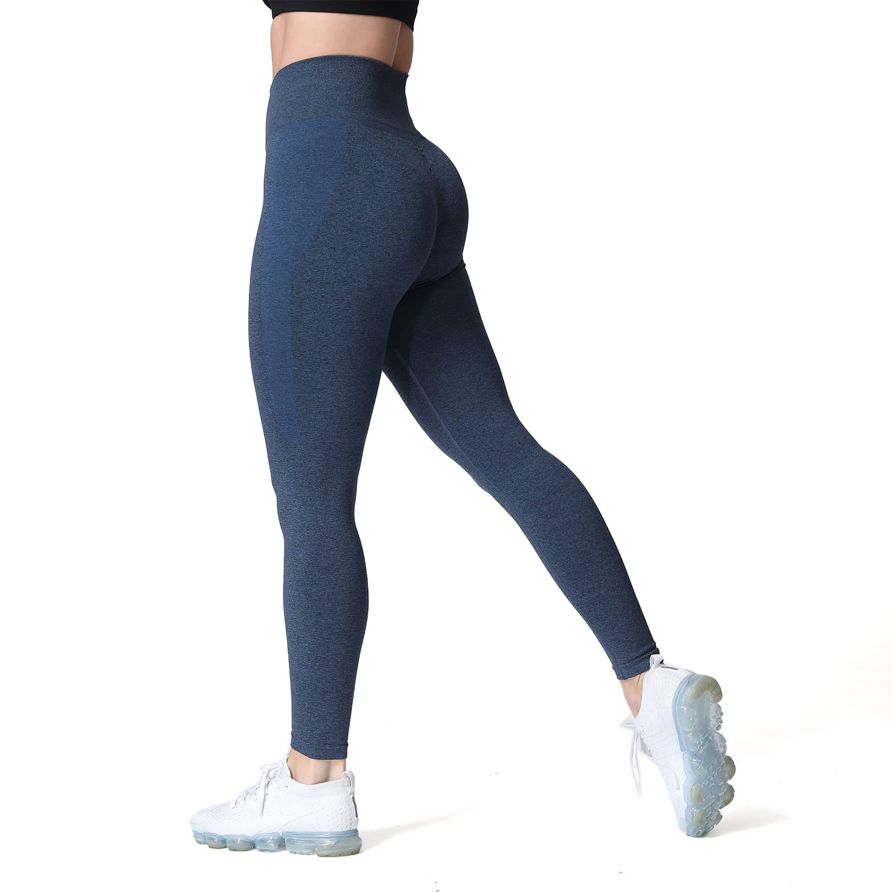 Aoxjox Women's Butt Lifting Scrunch Panel High Waisted Tummy Control Seamless Workout Leggings - Perfect for Gym, Yoga & Everyday Wear
